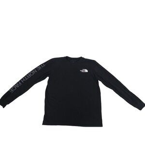 The North Face Mens Black Long Sleeve logo Graphic Tee  Medium Cotton